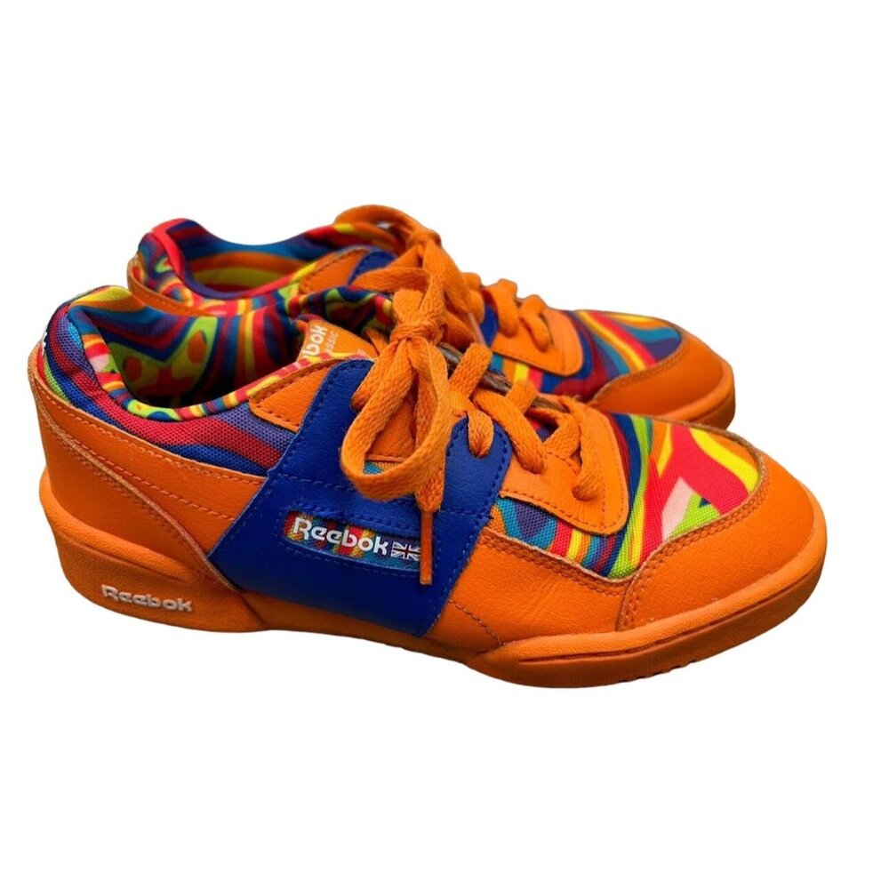 Men's Reebok Size 5 Classic Workout Plus Mandarin Orange Sneakers‎